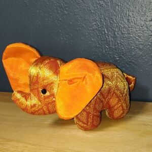 Orange and Gold Elephant Plush